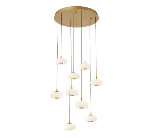 Adelfia 9 Light Round LED Chanderlier