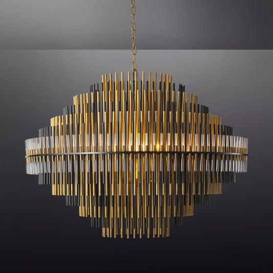 Sturdy Metal Tubes Round Chandelier Series