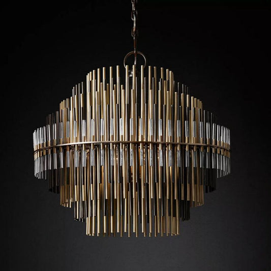 Sturdy Metal Tubes Round Chandelier Series