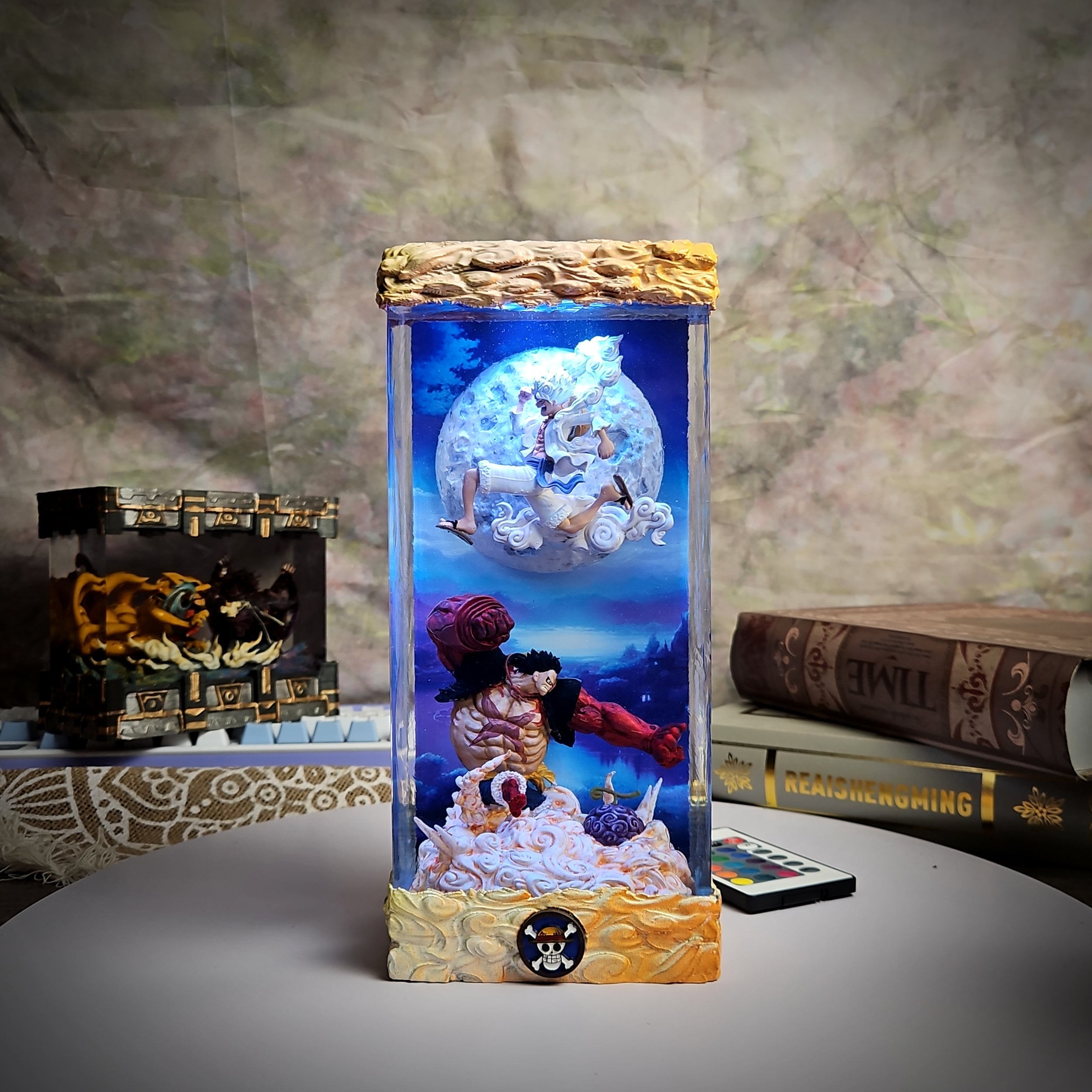 Luffy Diorama One Piece Evolution Resin Lamp - handmade resin lamp