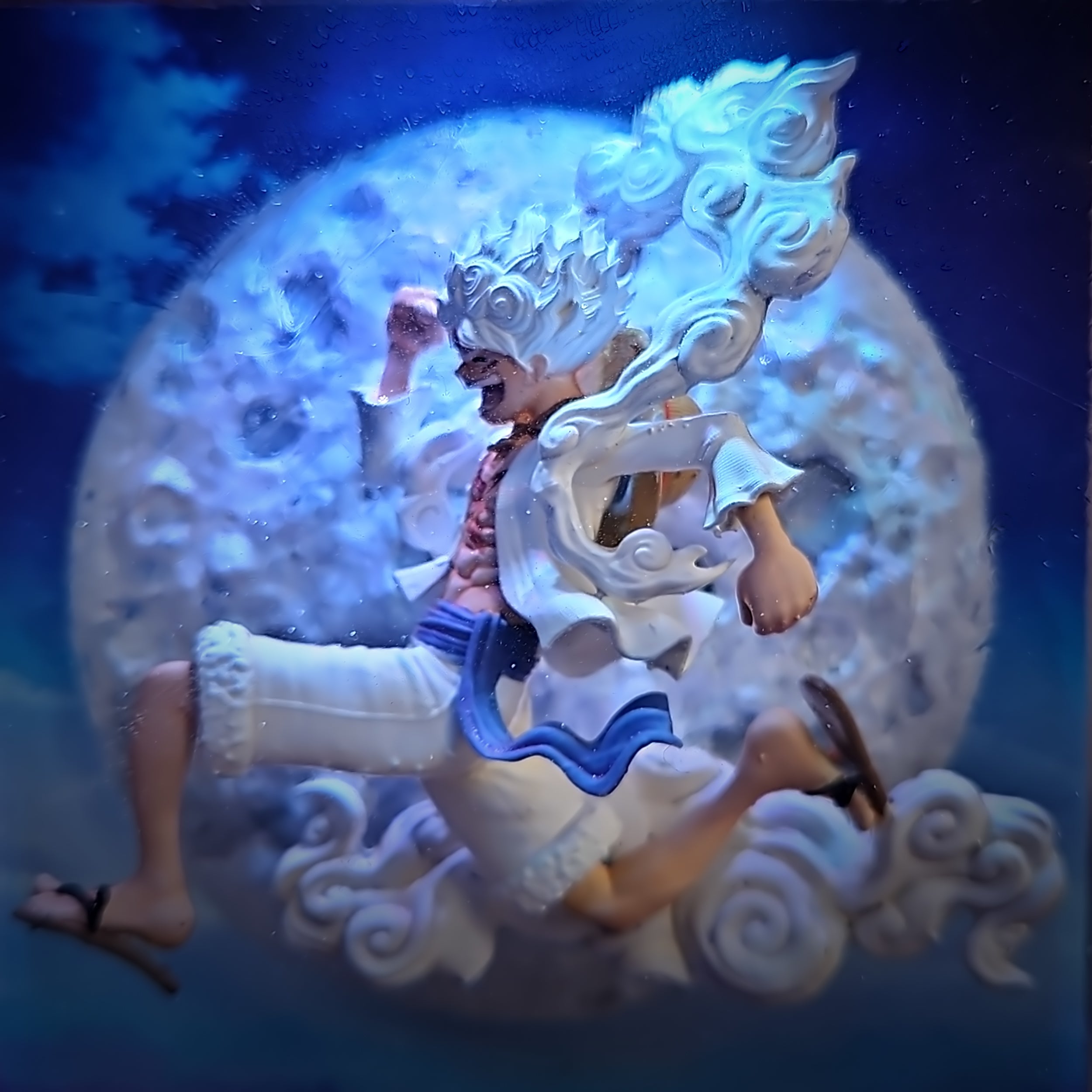 Luffy Diorama One Piece Evolution Resin Lamp - handmade resin lamp