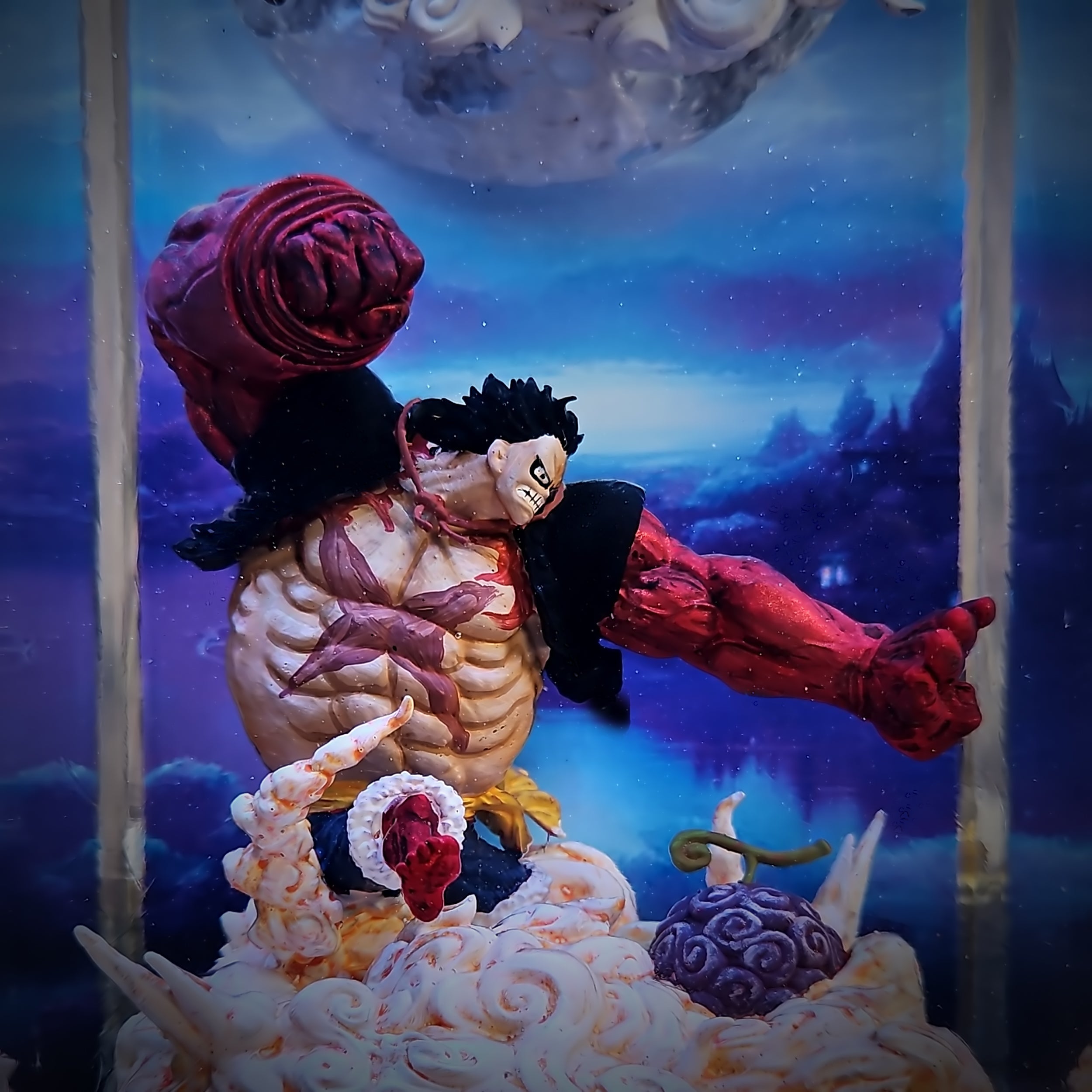 Luffy Diorama One Piece Evolution Resin Lamp - handmade resin lamp