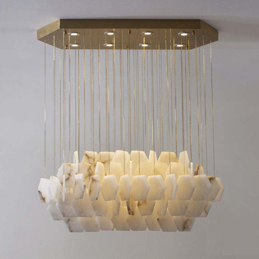 Natural Alabaster Modern Chandelier