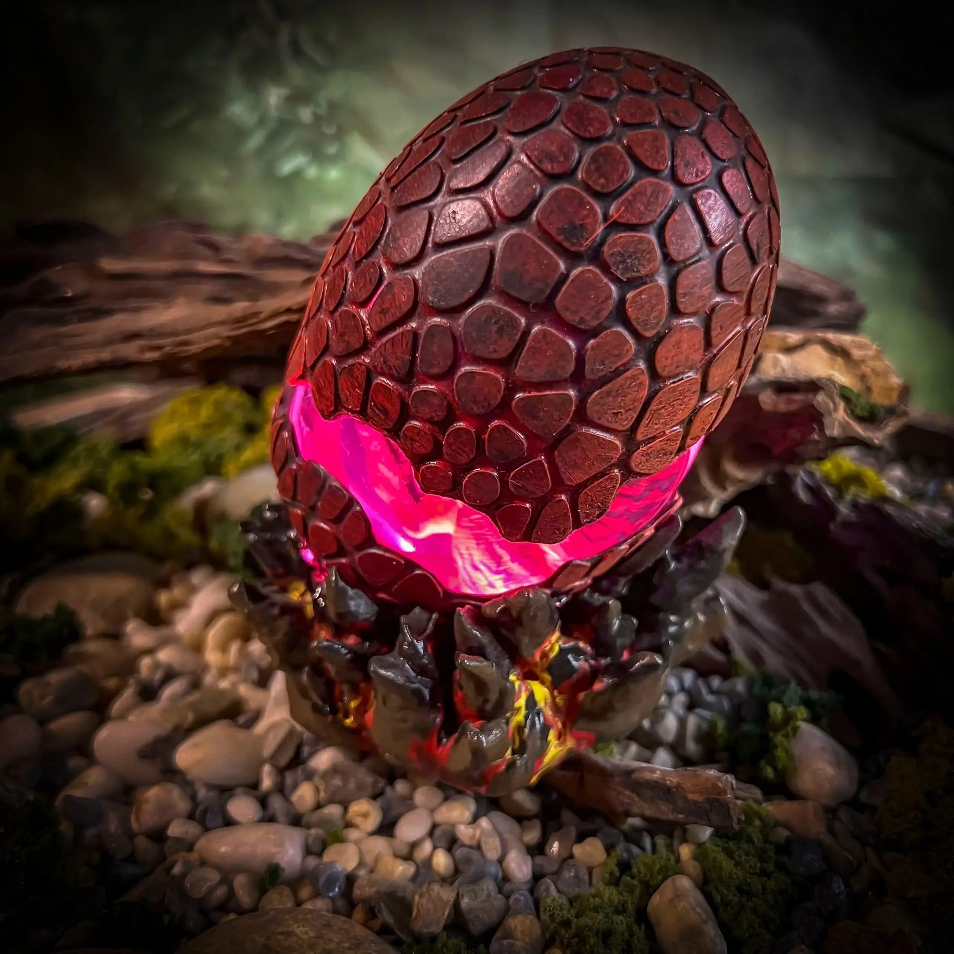 T-Rex Hatchlight Egg Lamp - handmade resin lamp