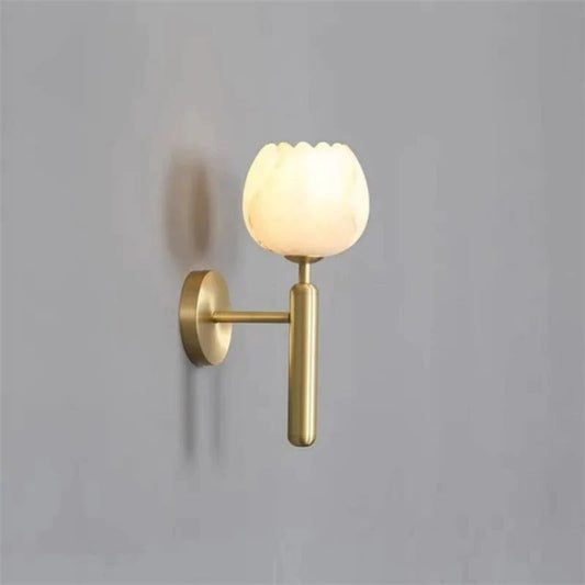 Tulip Alabaster Wall Sconce For Bedroom