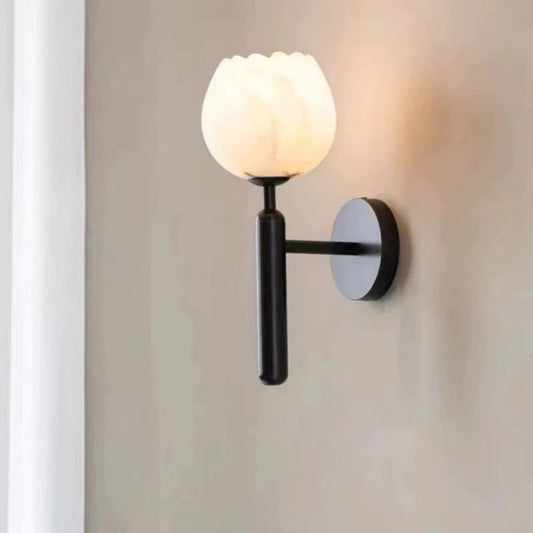 Tulip Alabaster Wall Sconce For Bedroom