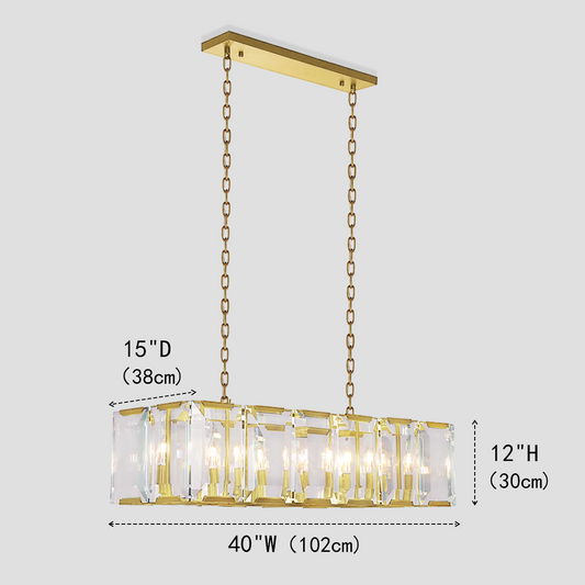 Harly Crystal Rectangular Chandelier