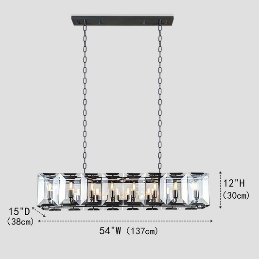 Harly Crystal Rectangular Chandelier