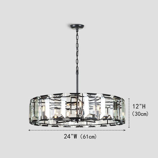 Harly Crystal Round Chandelier 24"