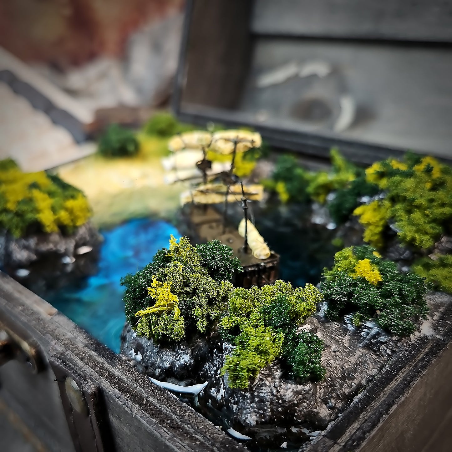 Pirate Cove Light Box - handmade resin light box