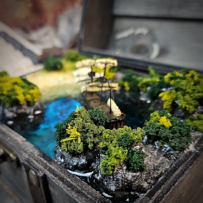Pirate Cove Light Box - handmade resin light box