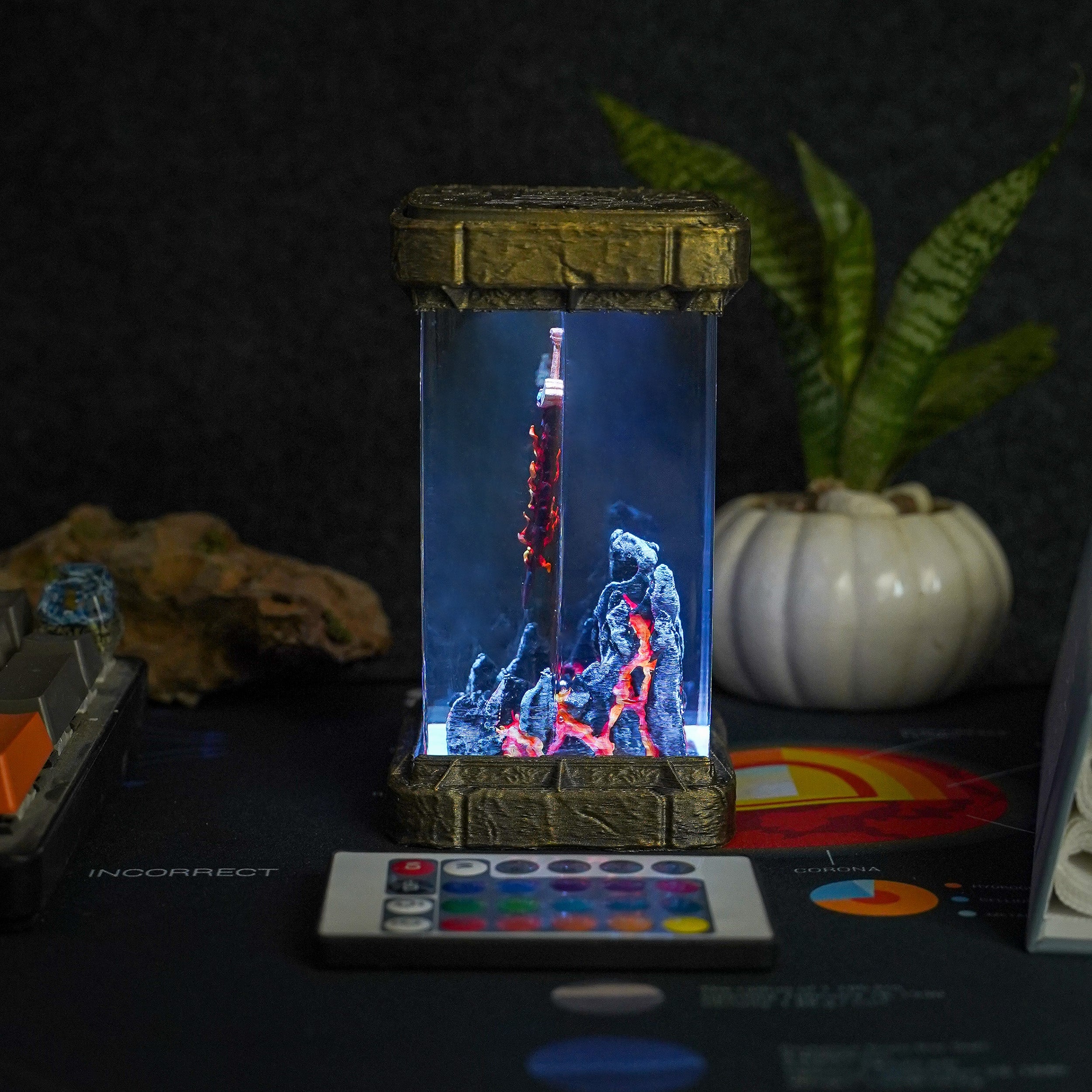 Black Blade Greatsword Resin Lamp - handmade resin lamp