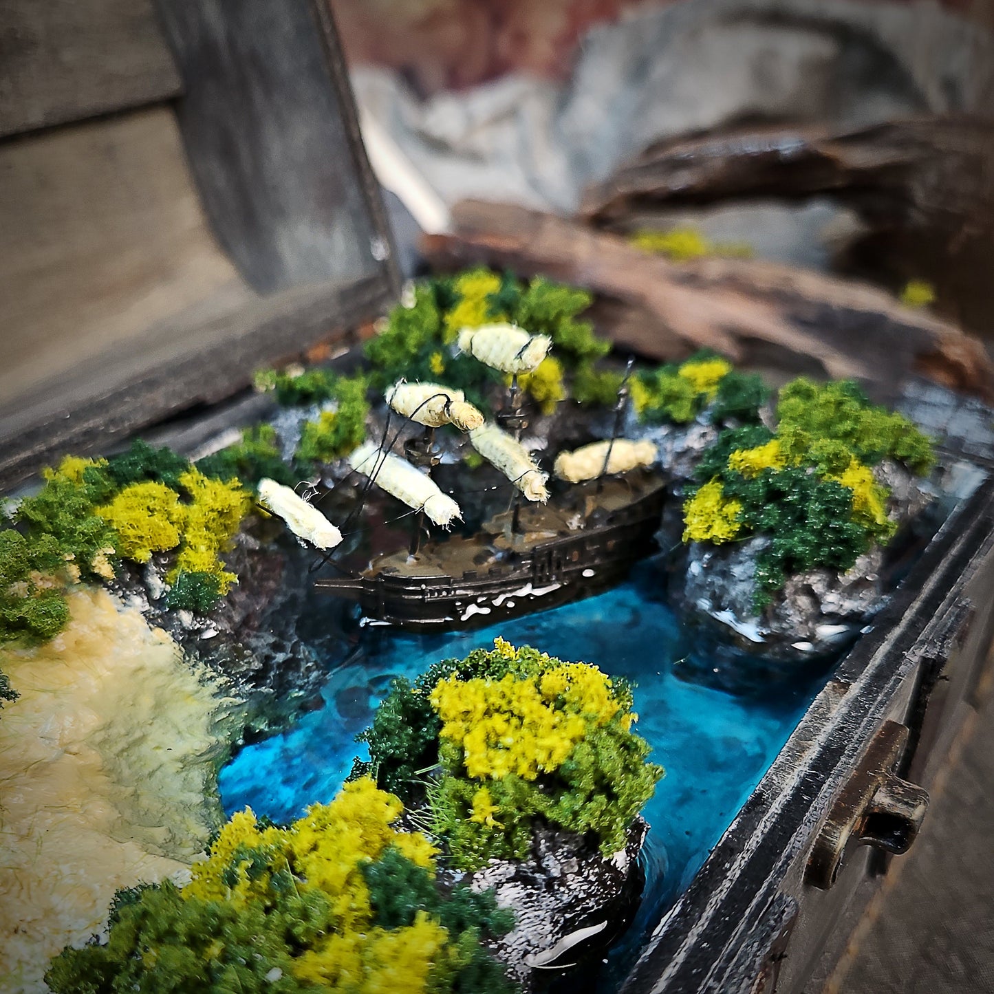 Pirate Cove Light Box - handmade resin light box