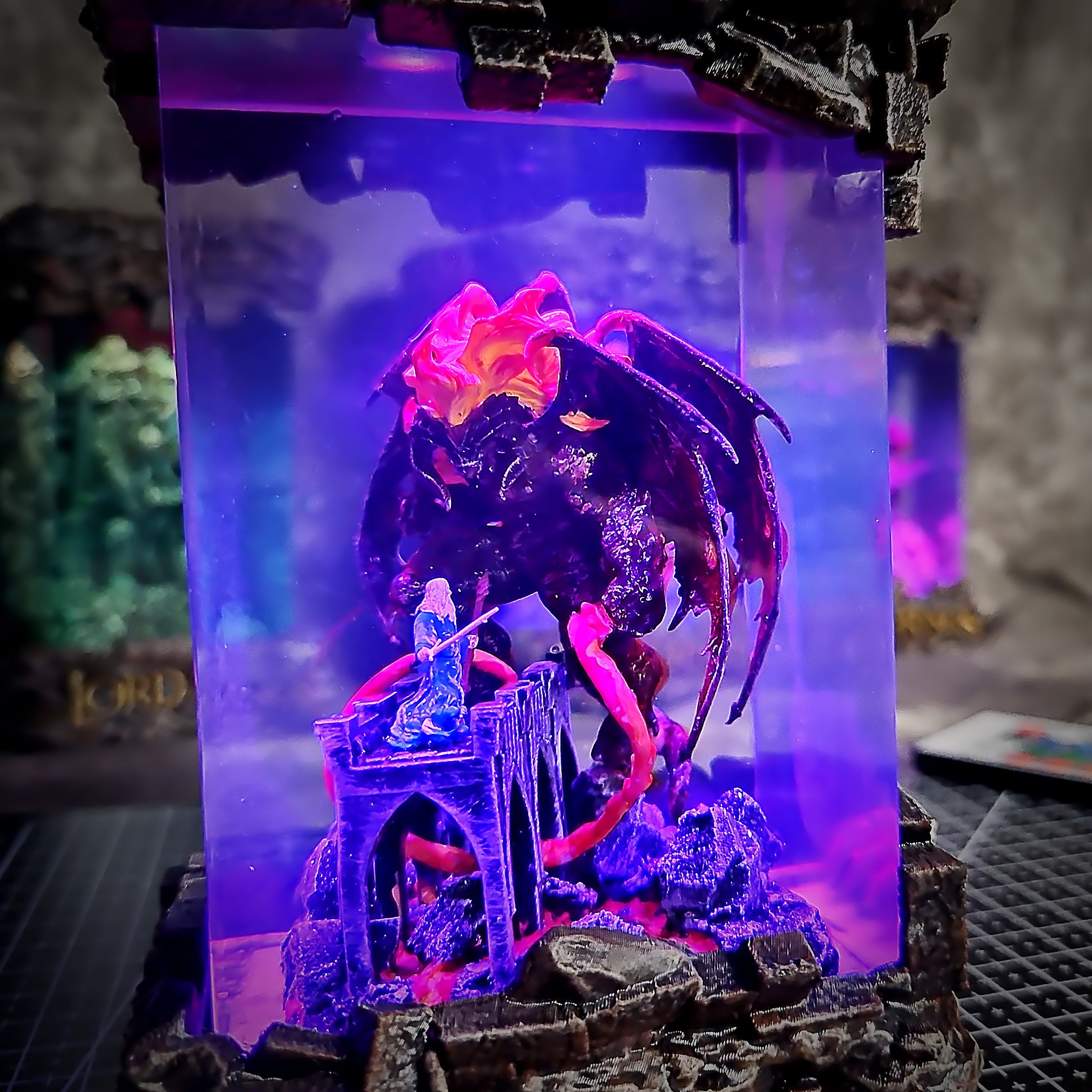 BALROG - handmade resin lamp