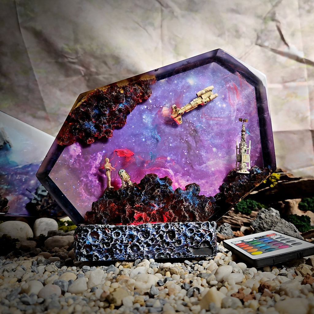 Galaxy Star Wars 2 Resin Lamp - handmade resin lamp