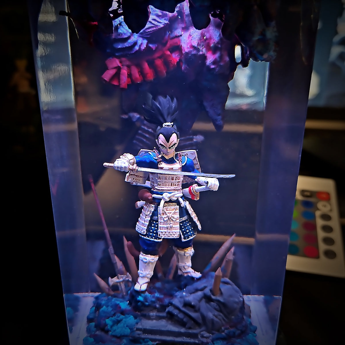 Vegeta Shogun - Dragon Ball Z Resin Lamp - handmade resin lamp