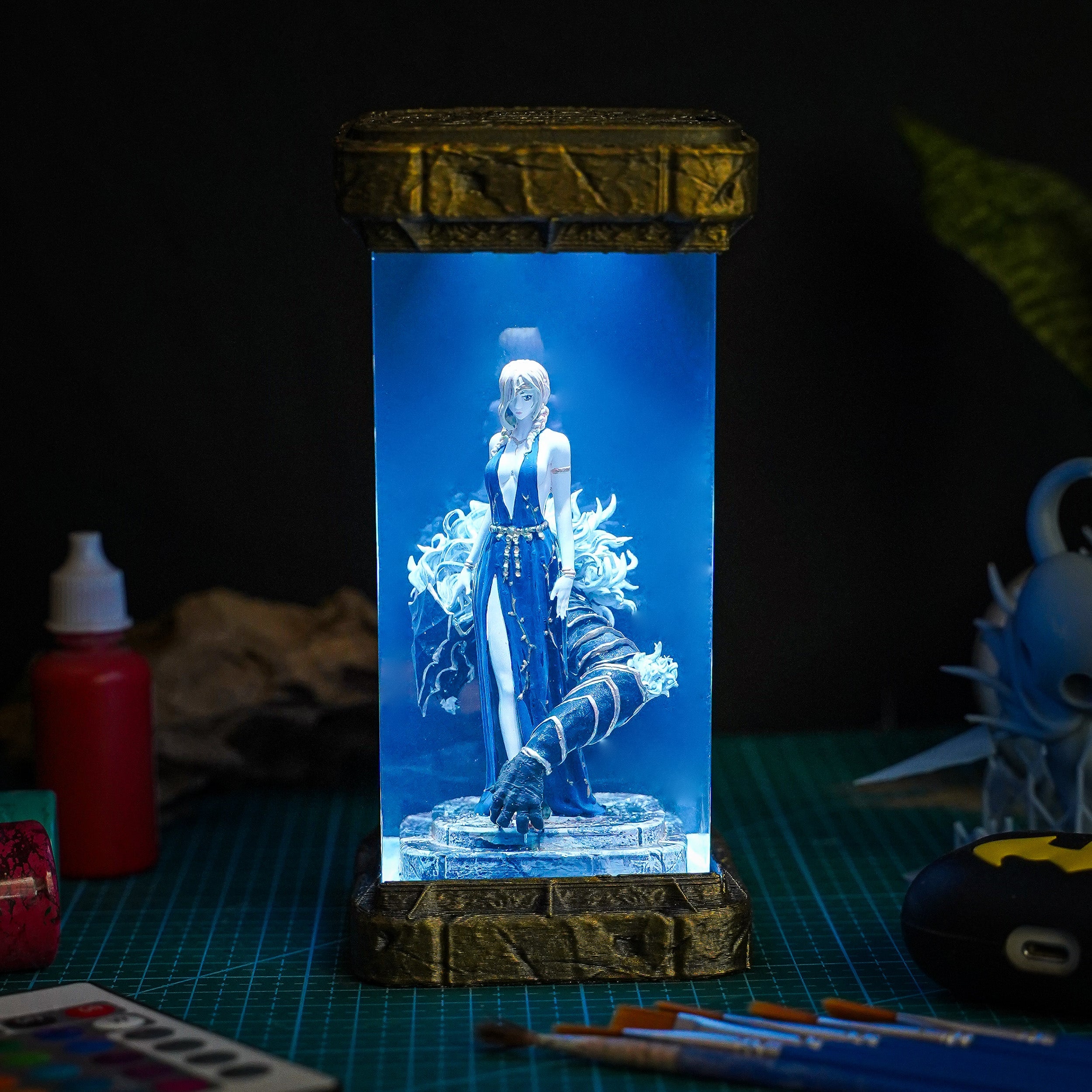 Marika, Queen of the Lands Between Resin Lamp - handmade resin lamp