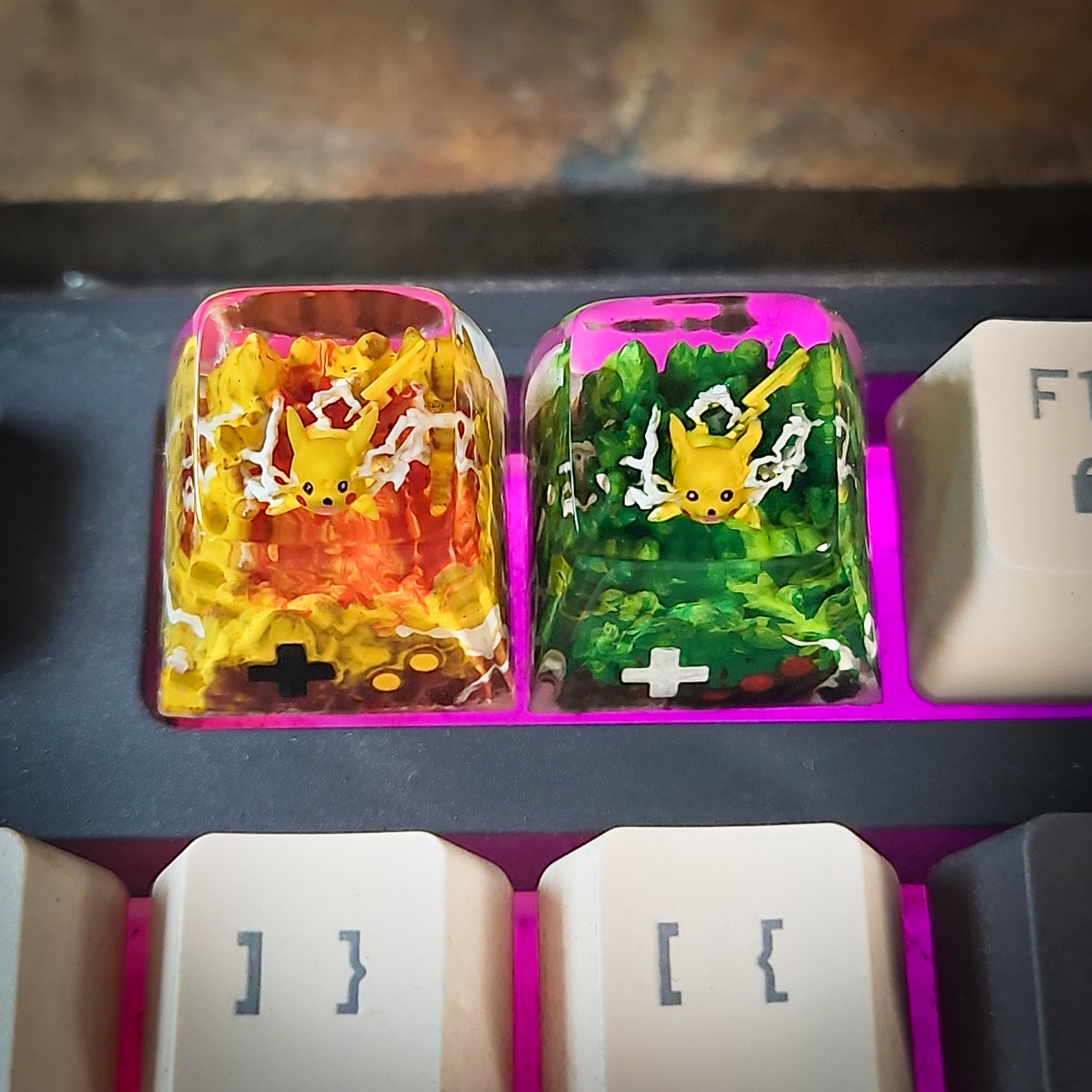 Pikachu Resin Keycap - handmade 1u keycap