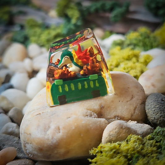 Cyndaquil Keycap - handmade resin keycap