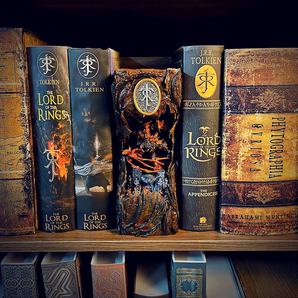 Balrog Book Nook - handmade resin lamp