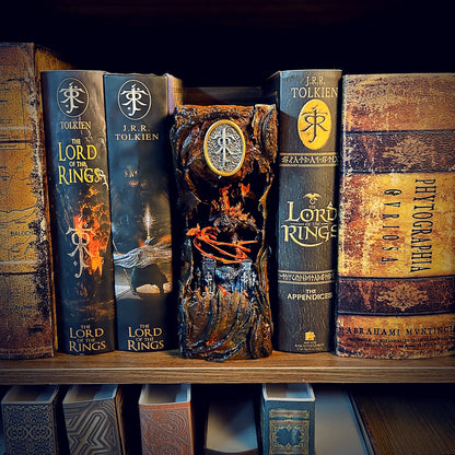 Balrog Book Nook - handmade resin lamp