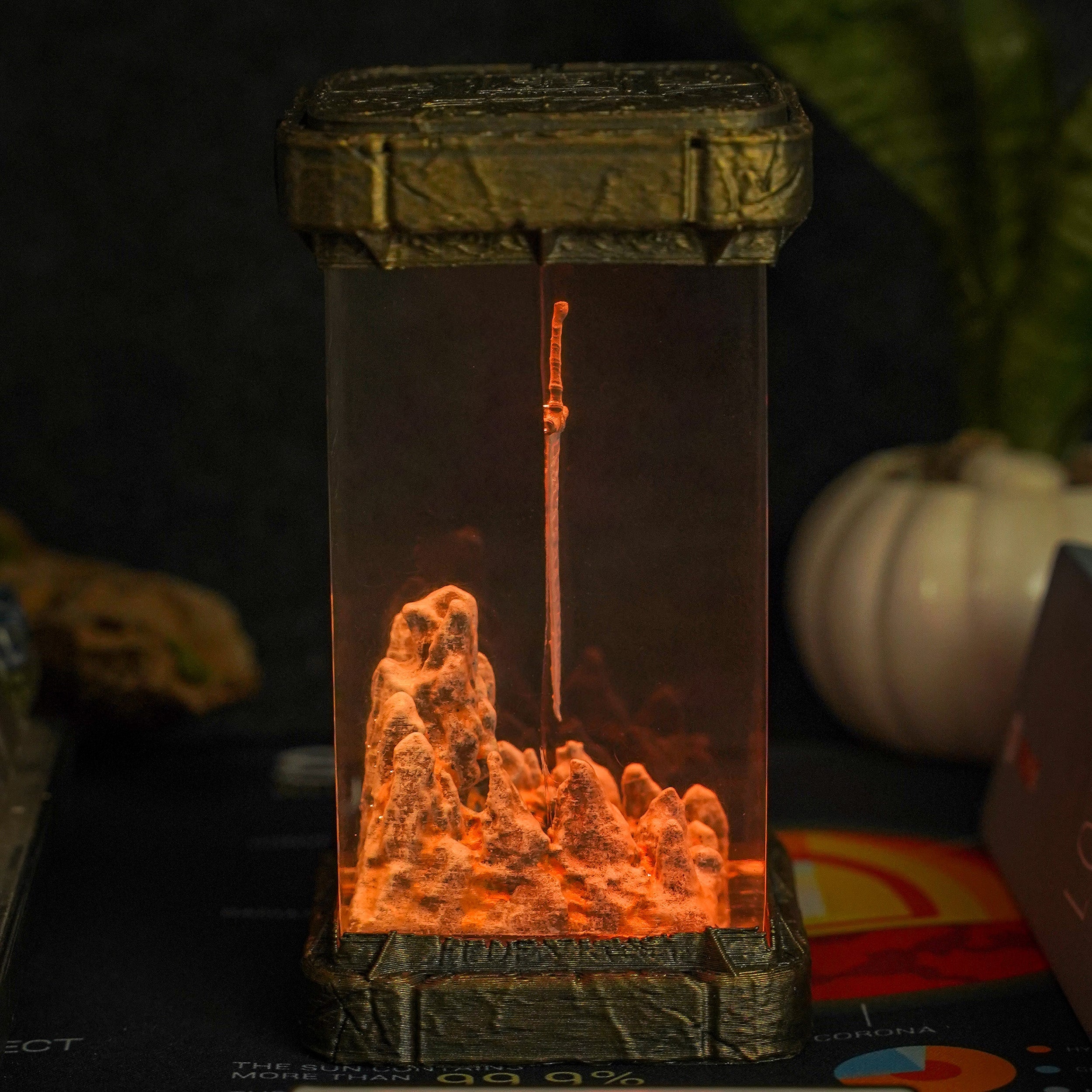 Dark Moon Greatsword Resin Lamp - handmade resin lamp