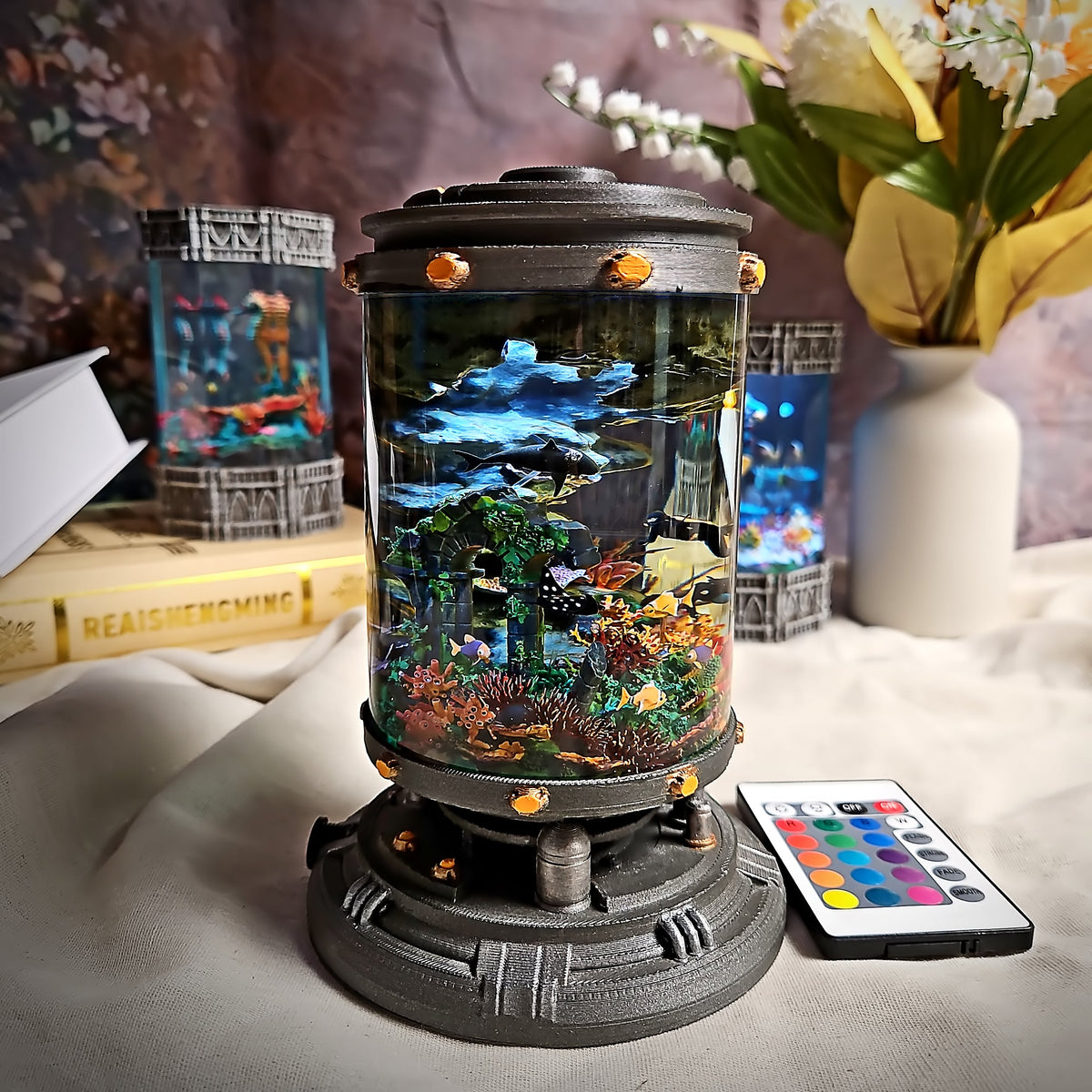 Ocean Diver Resin Lamp - handmade resin lamp