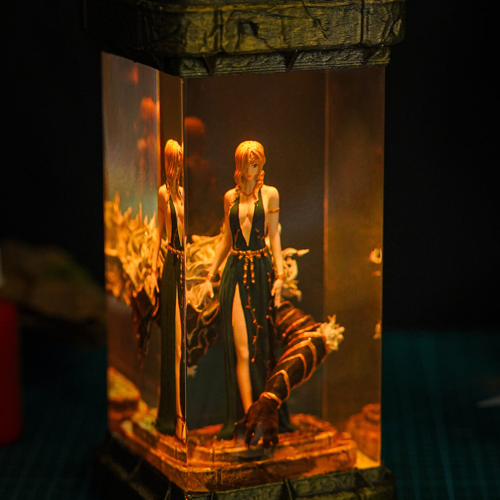 Marika, Queen of the Lands Between Resin Lamp - handmade resin lamp