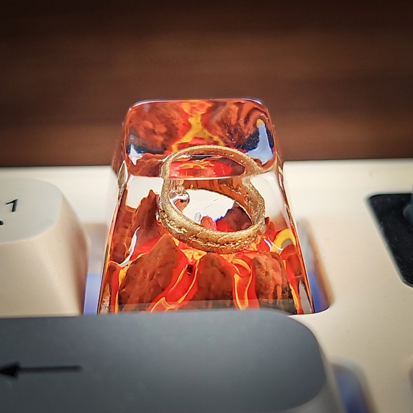 Ring Keycap - handmade resin keycap