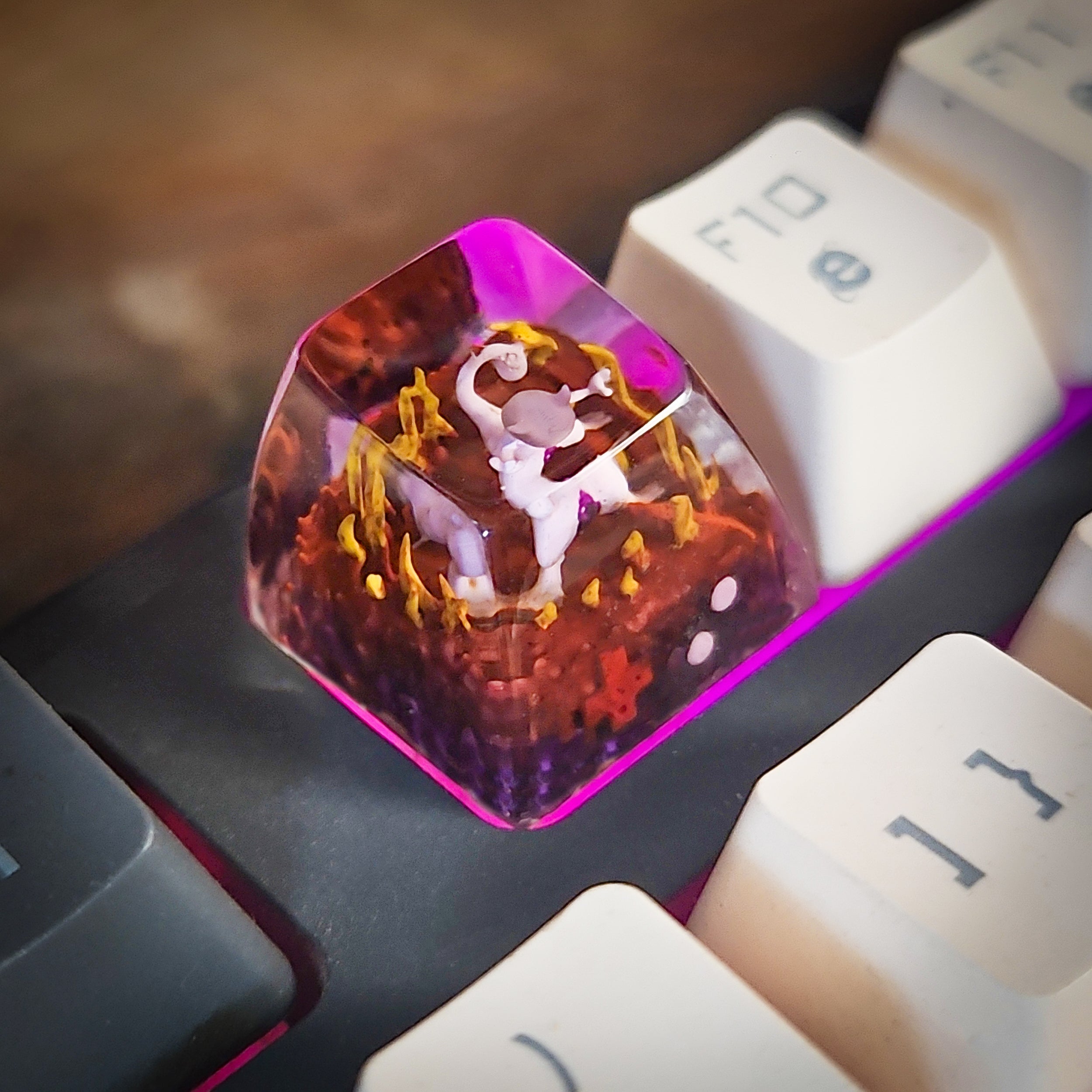 Mewtwo New Keycap - handmade resin keycap