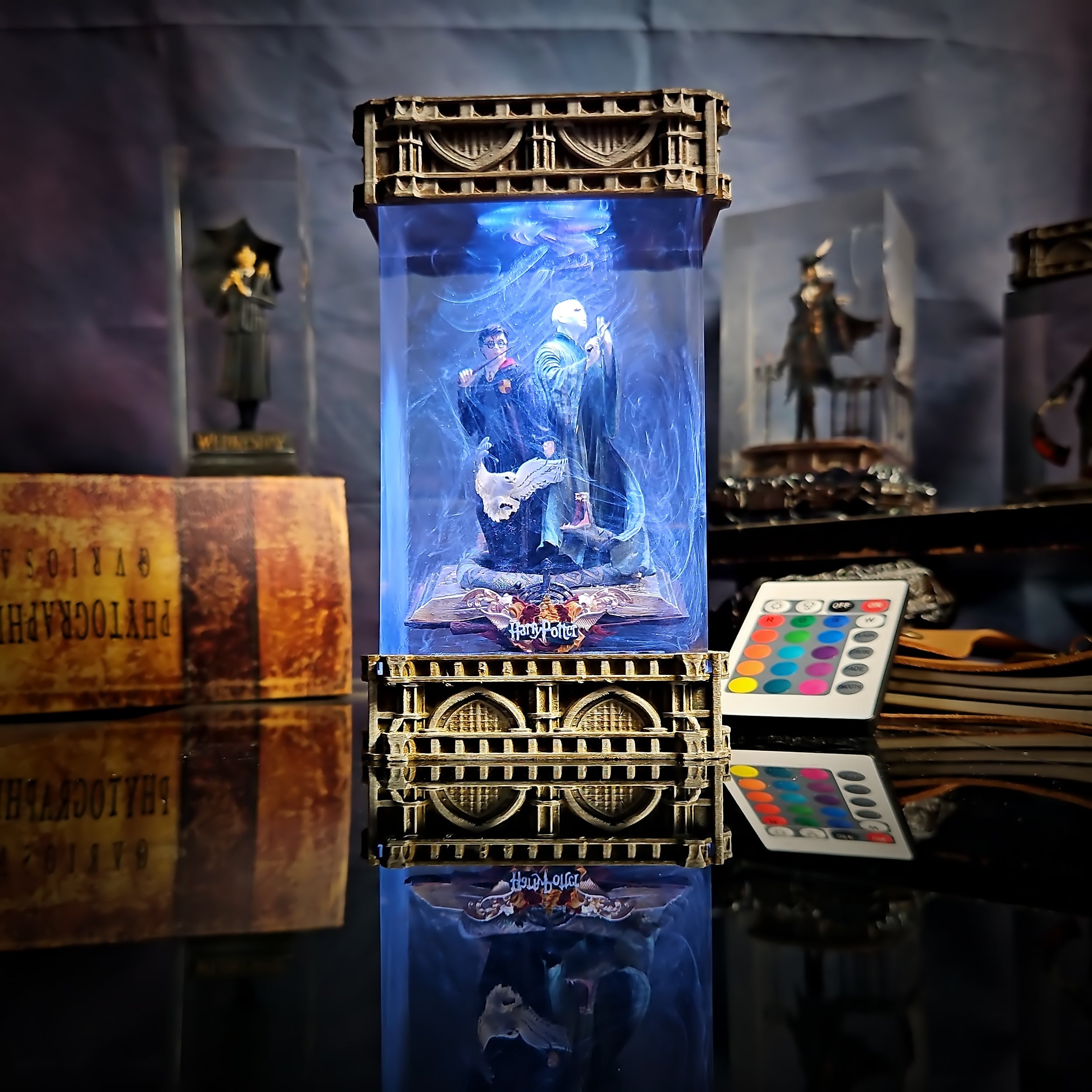 Harry Potter HP & Voldemort Resin Lamp - handmade resin lamp