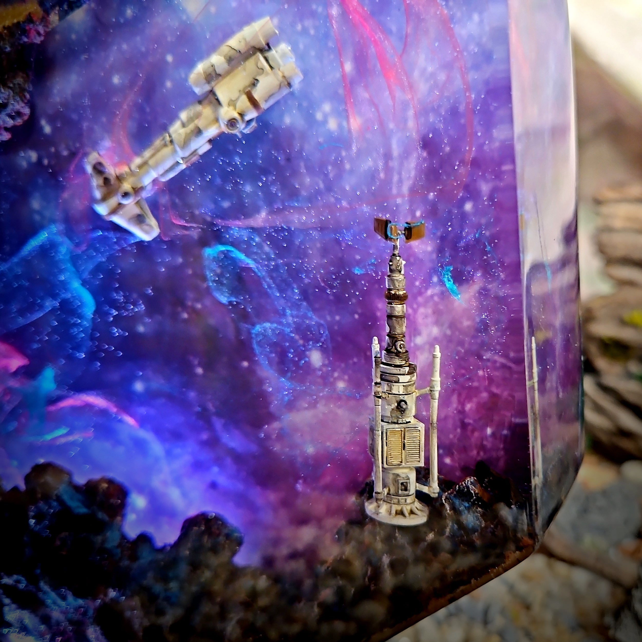 Galaxy Star Wars 2 Resin Lamp - handmade resin lamp
