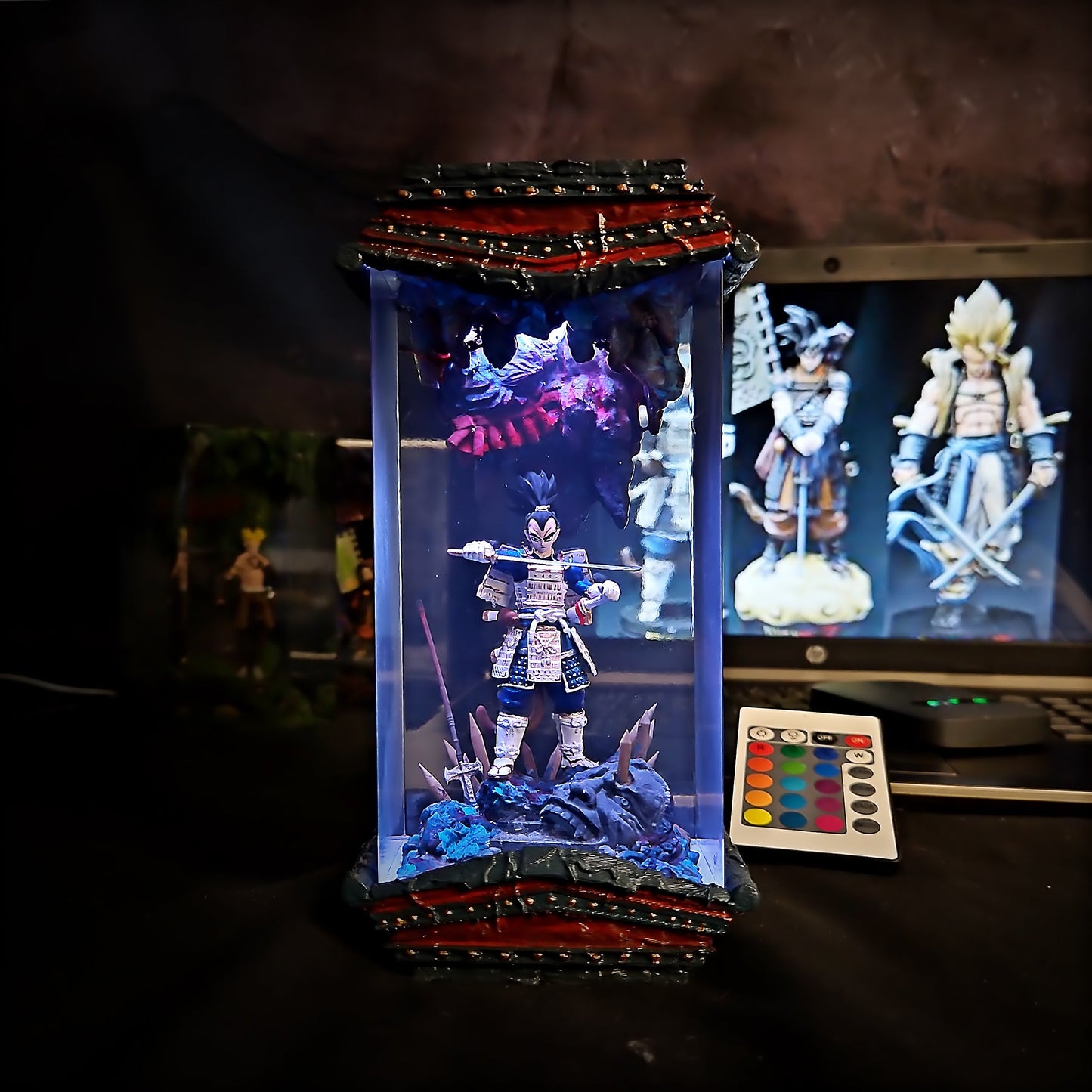 Vegeta Shogun - Dragon Ball Z Resin Lamp - handmade resin lamp