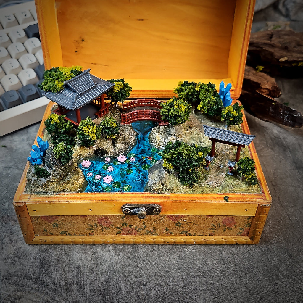Torii Gate Light Box - handmade resin light box