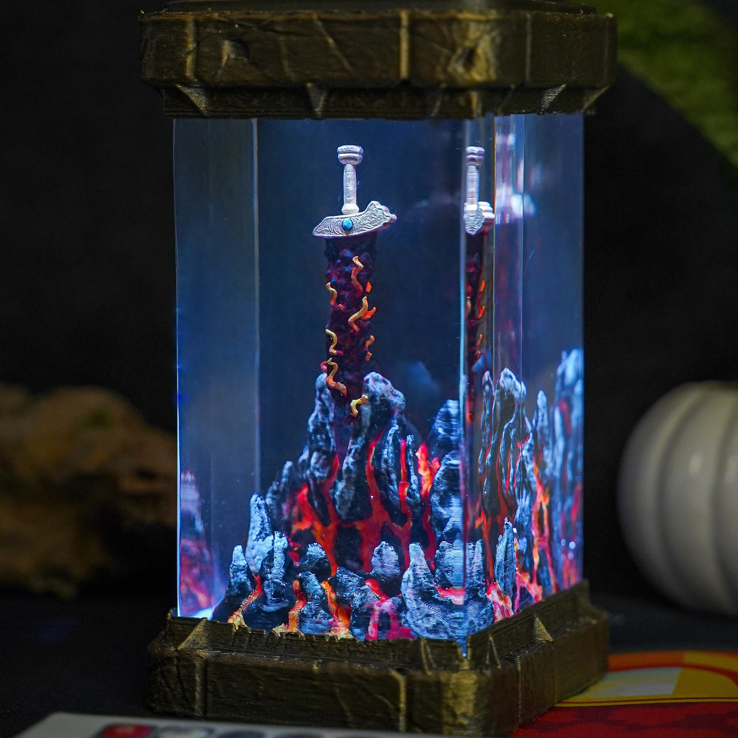 Black Blade Greatsword Resin Lamp - handmade resin lamp