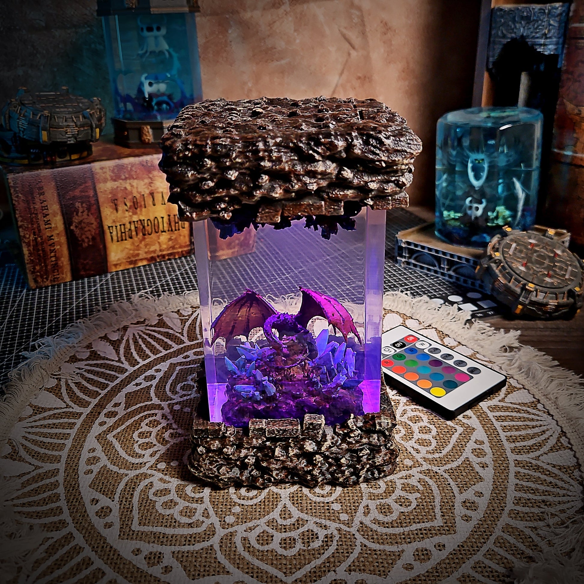 Dragon Gemz Resin Lamp - handmade resin lamp