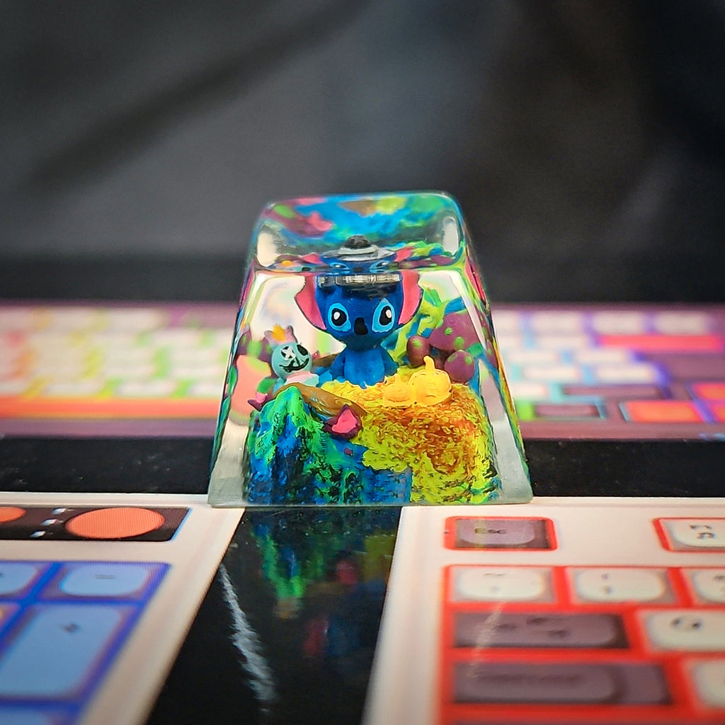 Stitch Keycap - handmade resin keycap
