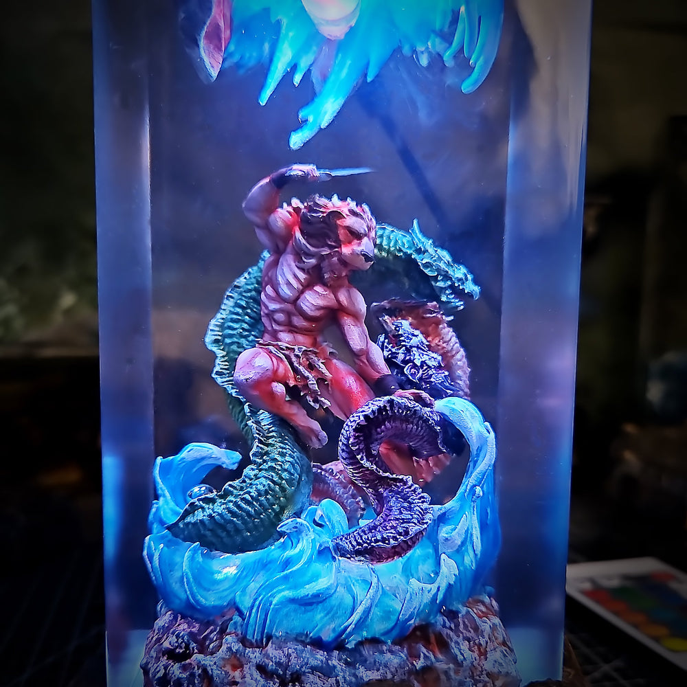 Athens Hercules Resin Lamp