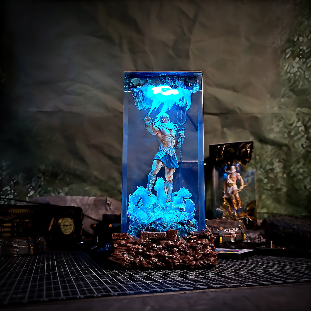 Athens Poseidon Resin Lamp