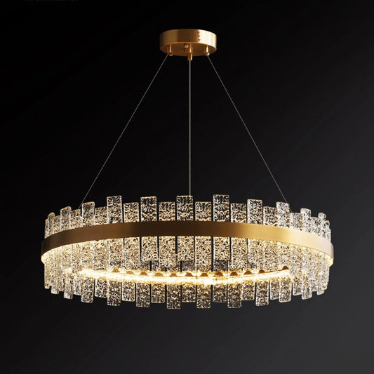 Flake Modern Style Round Crystal Chandelier