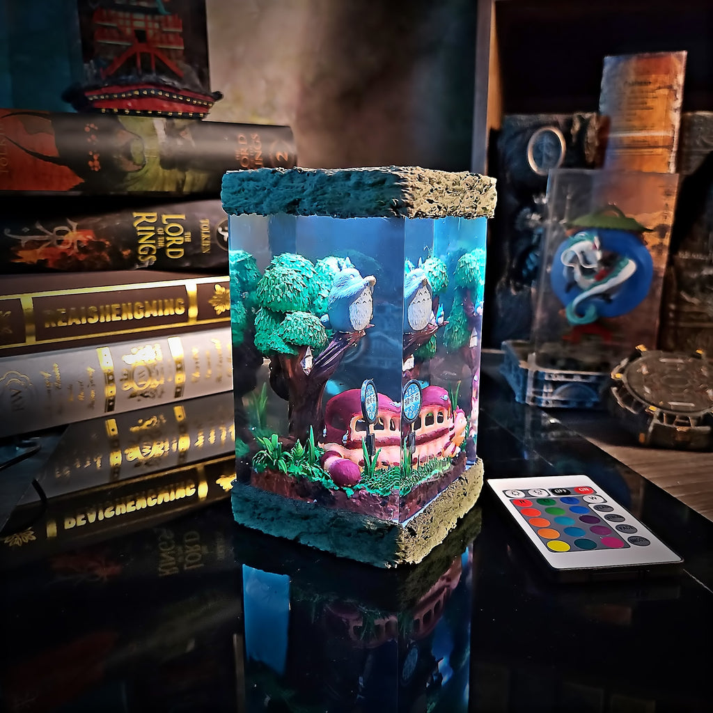 Totoro Resin Lamp - handmade resin lamp