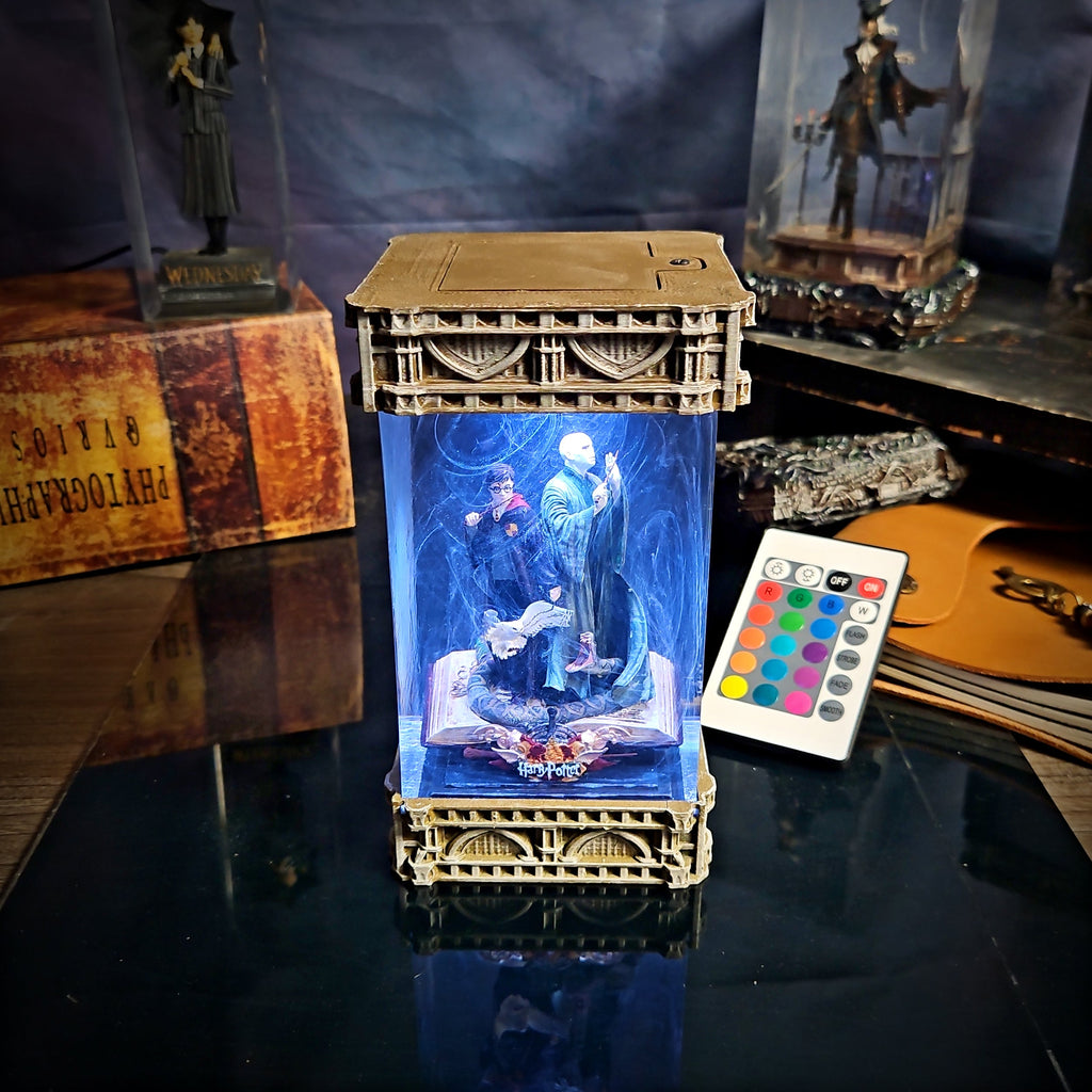 Harry Potter HP & Voldemort Resin Lamp - handmade resin lamp