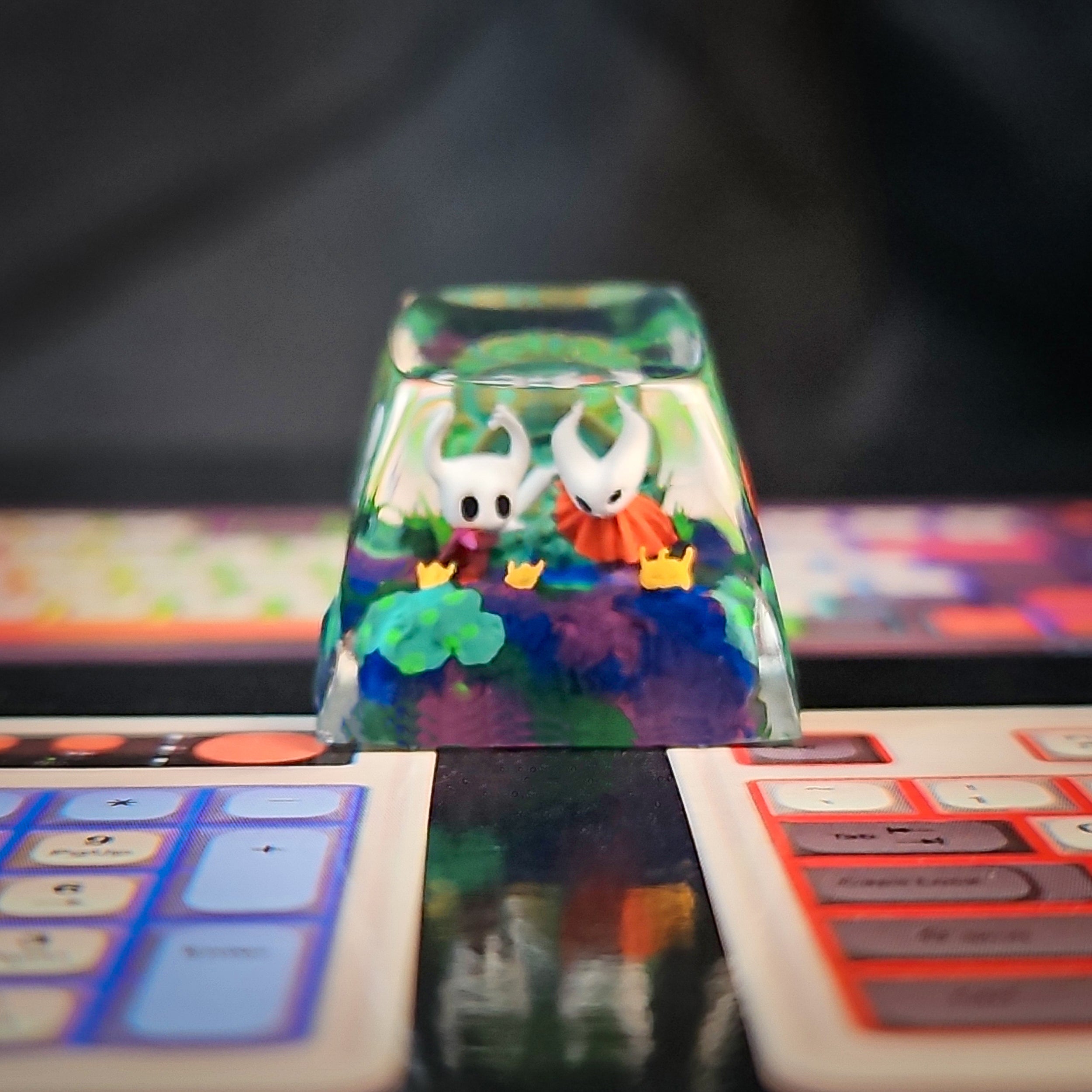 Hollow Knight And Hornet Keycap - handmade resin keycap