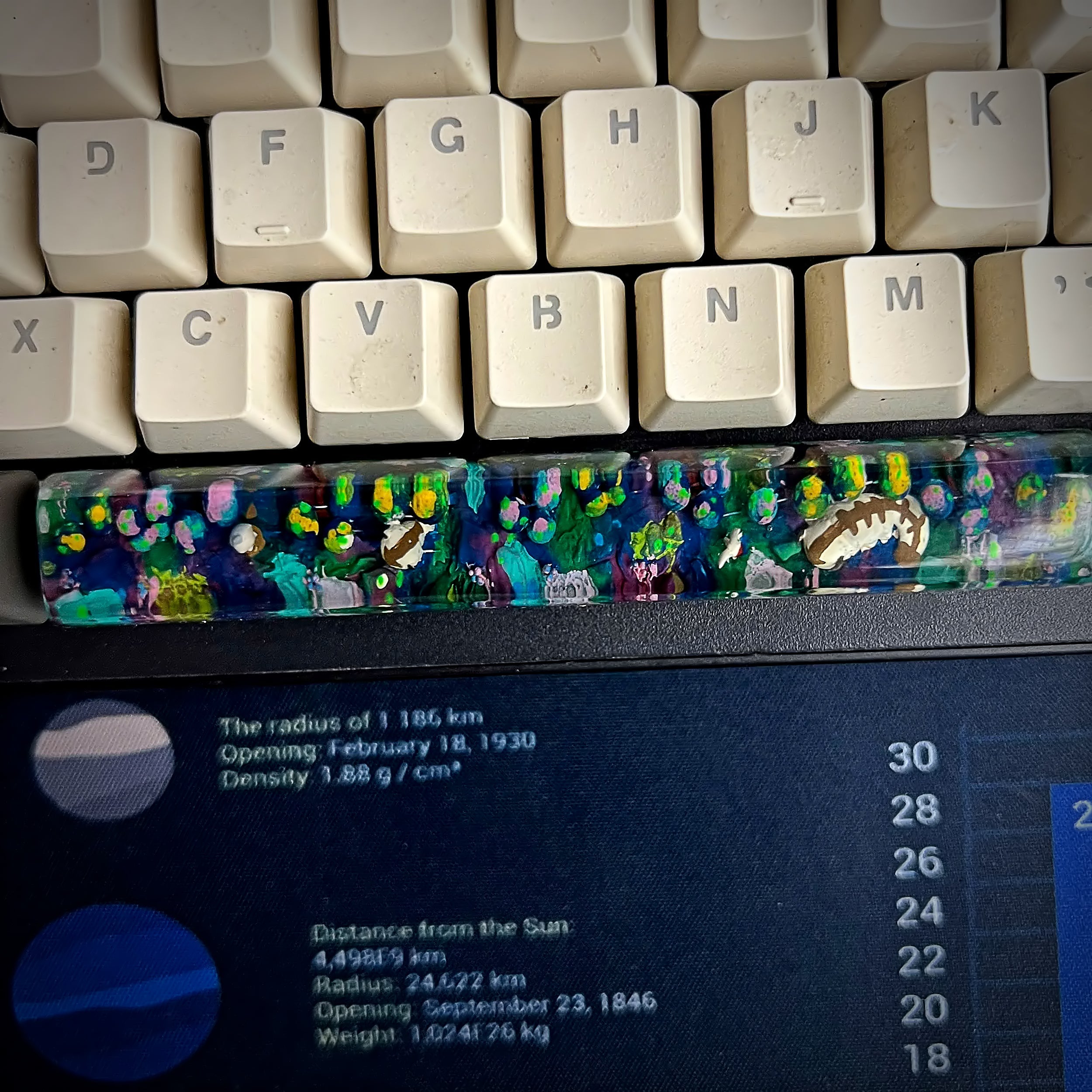 Appa Space Keycap - handmade resin spacebar keycap