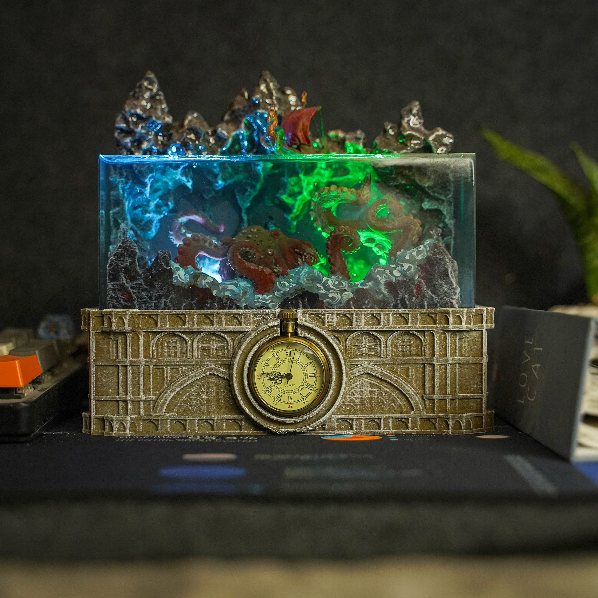 Kraken Resin Lamp - handmade resin lamp