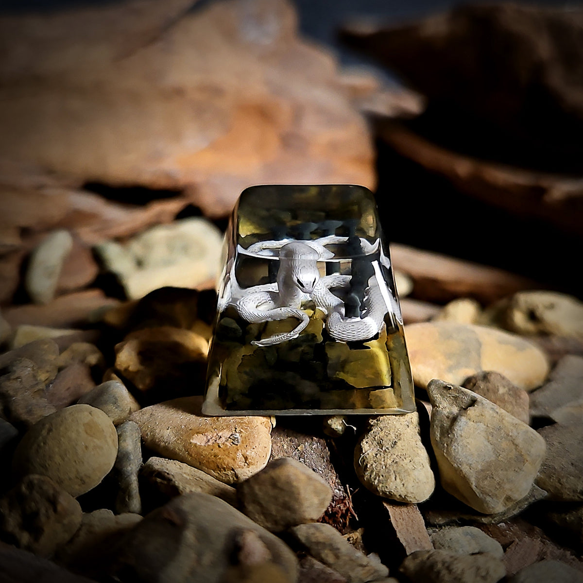 Snake Keycap - handmade resin keycap