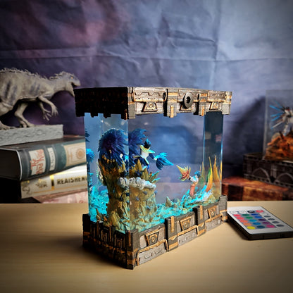 Goku vs Vegeta Battle – Dragon Ball Z Resin Lamp - handmade resin lamp