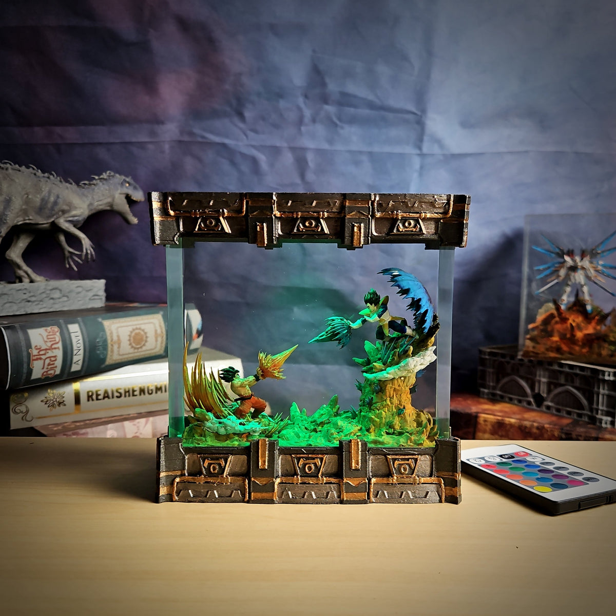 Goku vs Vegeta Battle – Dragon Ball Z Resin Lamp - handmade resin lamp