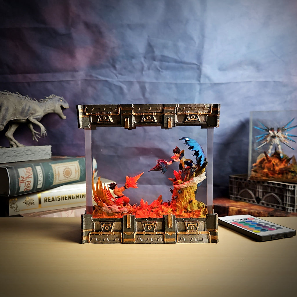 Goku vs Vegeta Battle – Dragon Ball Z Resin Lamp