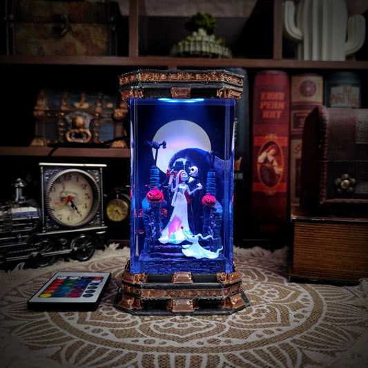 Jack & Sally Resin Lamp - handmade resin lamp